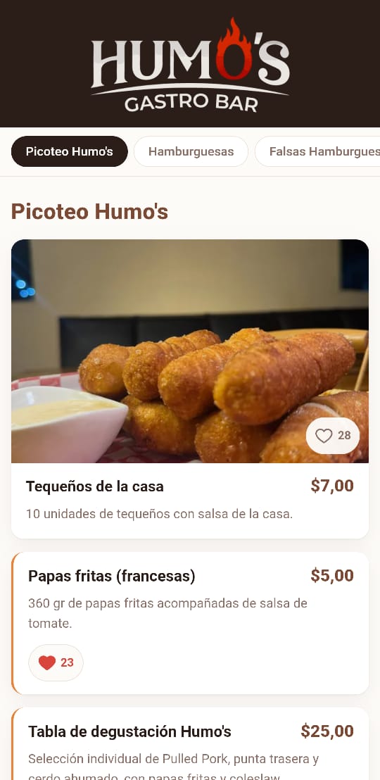 Un restaurante real sin menú impreso